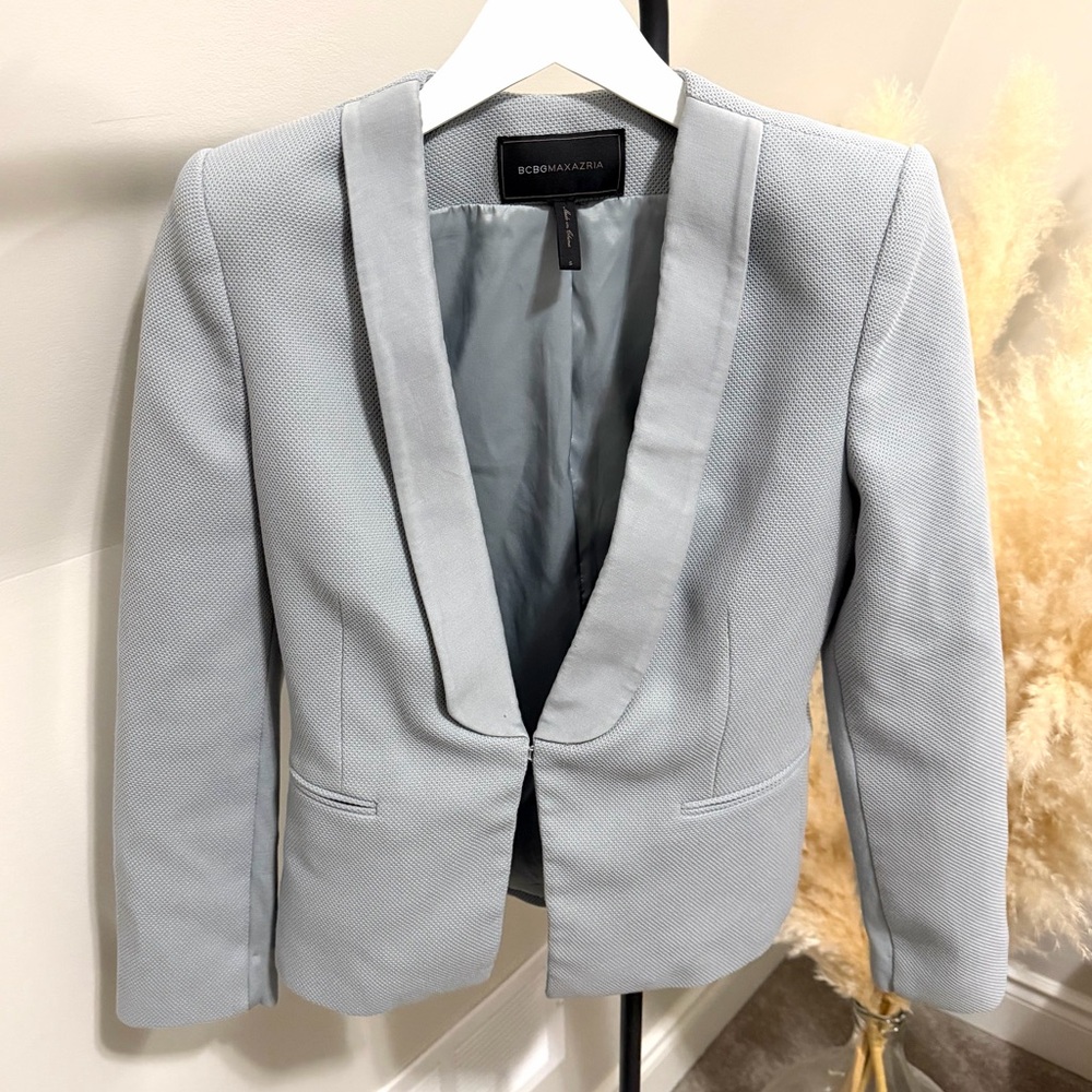 BCBGMAXAZRIA Light Grey Chandler Blazer | Tailored Jacket